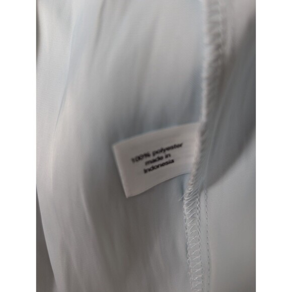 Lane Bryant Plus Size Top Blue Size 14/16 V-Neck Ties Peasant Ruffles Pleated - Picture 9 of 12